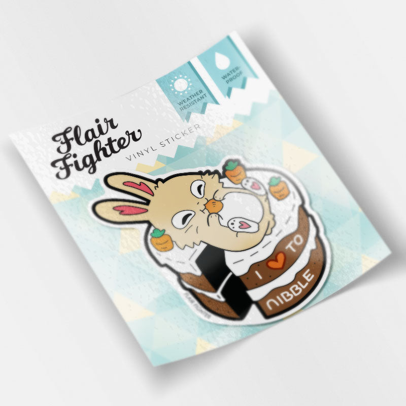 Carrot Cake Bunny Vinyl Sticker Decorative Stickers Flair Fighter   