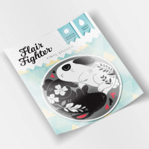 Black & White Bunnies Flop Vinyl Sticker Decorative Stickers Flair Fighter   