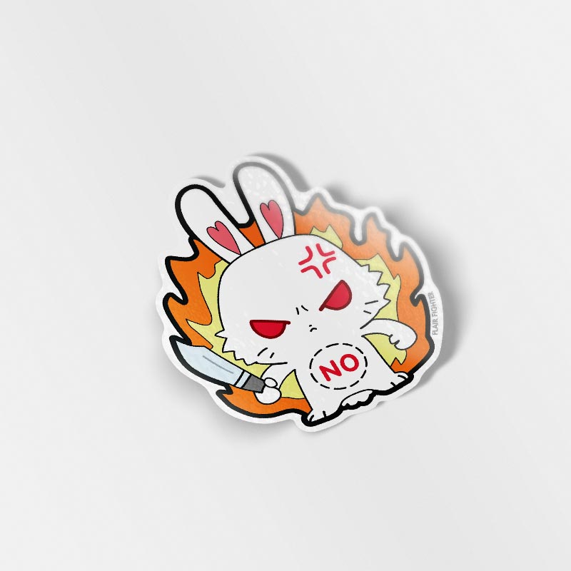 NO Bunny Vinyl Sticker Decorative Stickers Flair Fighter   