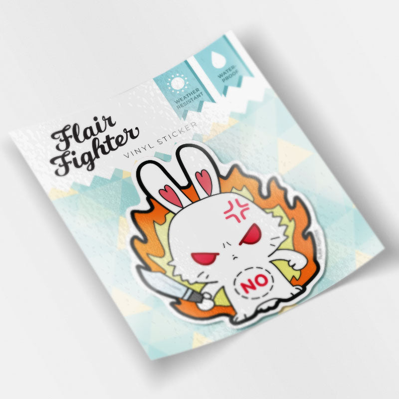 NO Bunny Vinyl Sticker Decorative Stickers Flair Fighter   