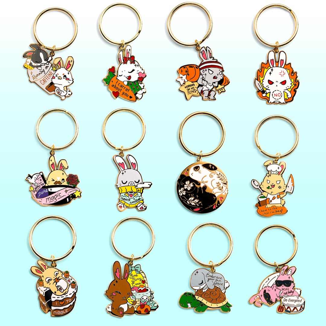 Bunny Collection Enamel Keychains FULL SET [12 PCS] Keychains Flair Fighter   