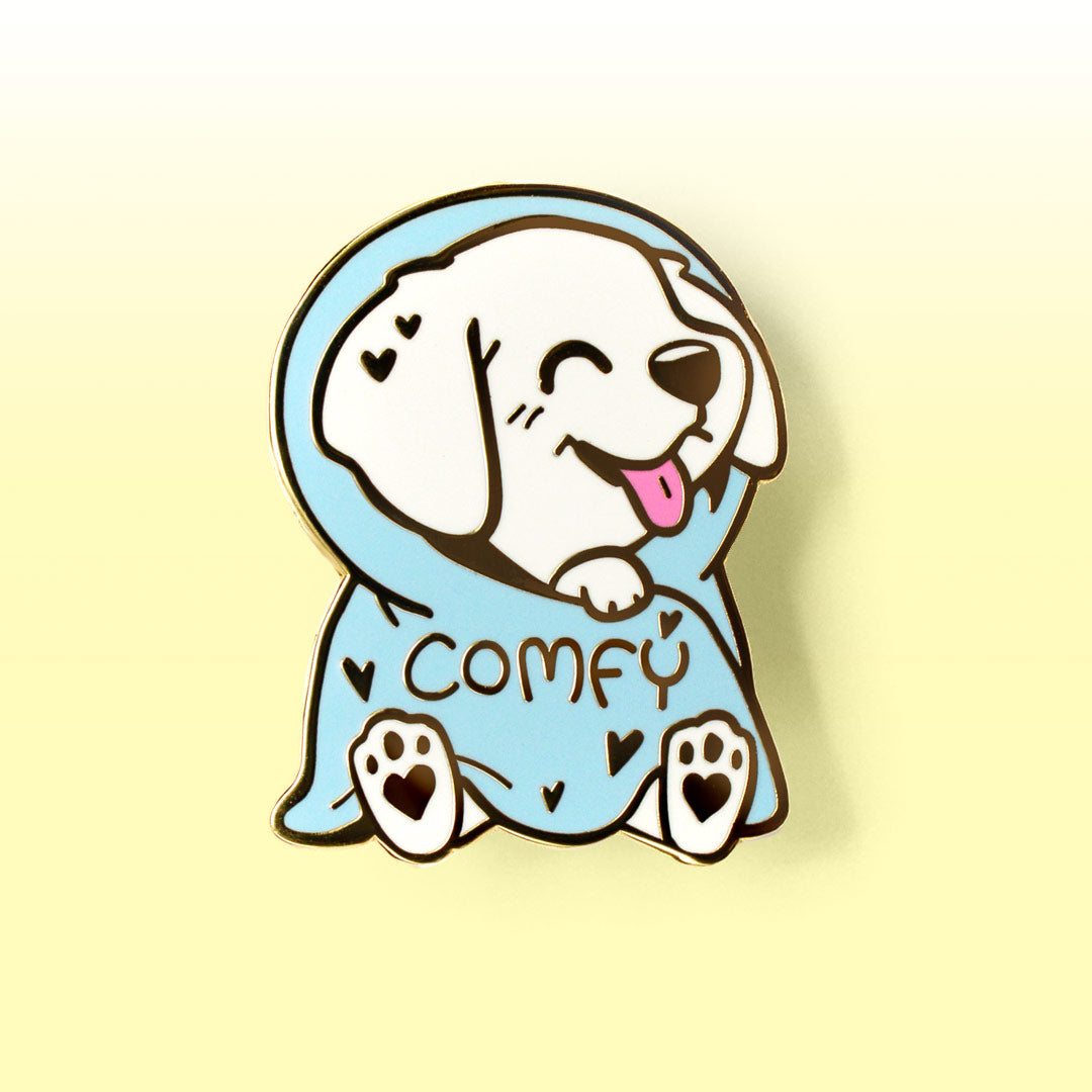 Comfy Blanket Golden Retriever Enamel Pin Brooches & Lapel Pins Flair Fighter   