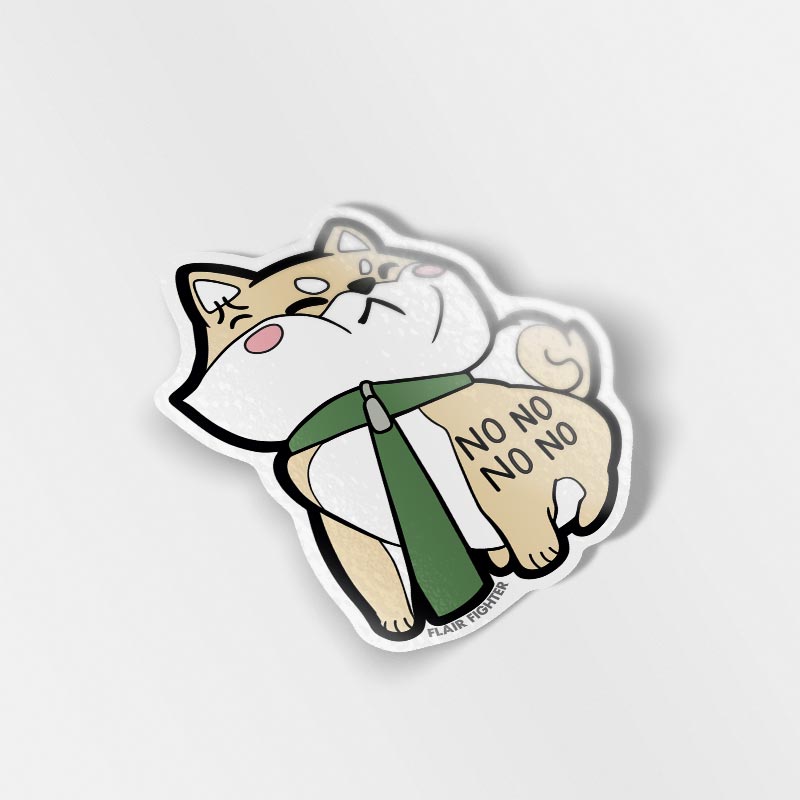Stubborn Cream Shiba Inu NO NO NO NO Vinyl Sticker Decorative Stickers Flair Fighter   