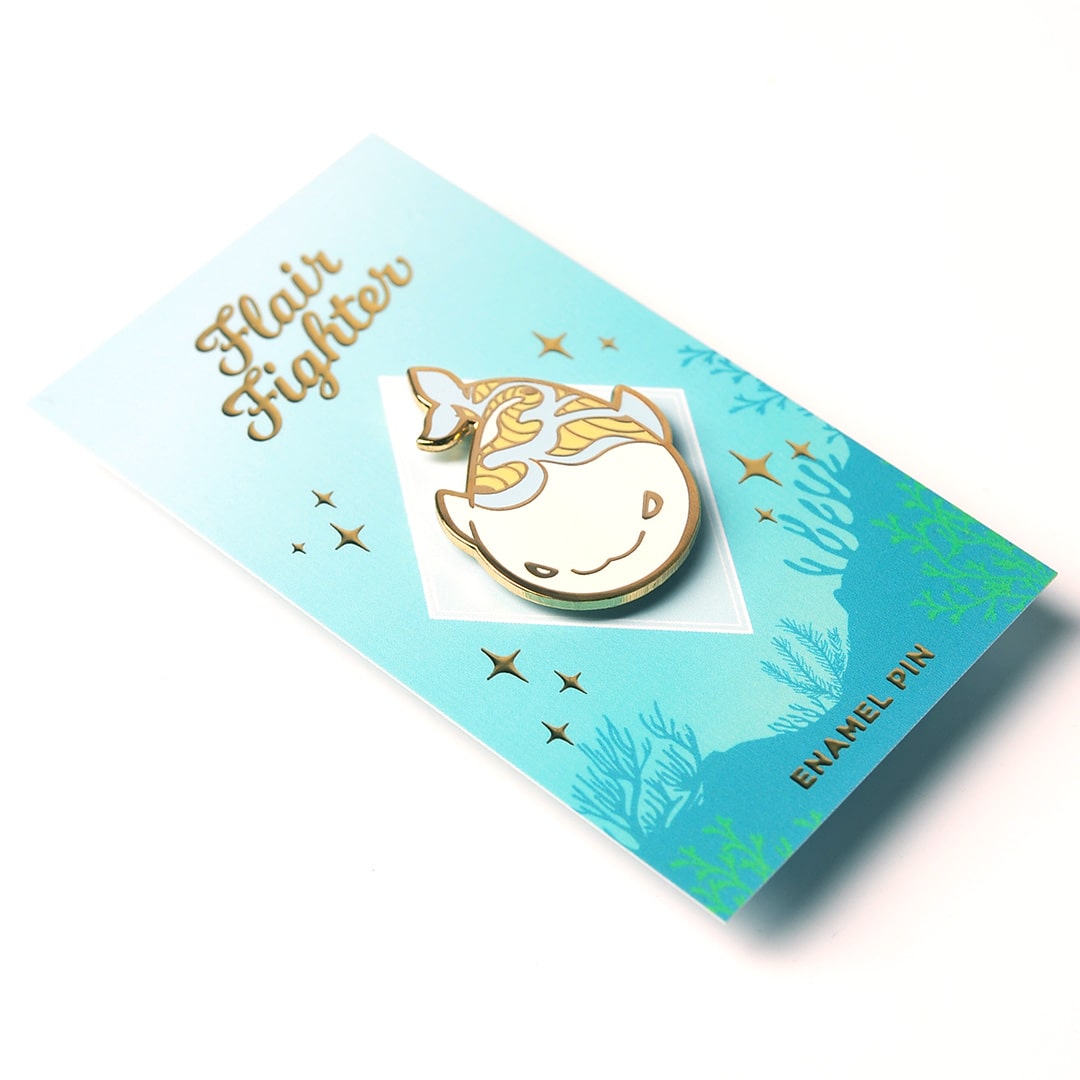 Flair Fighter Oh Whale Shark Cute Hard Enamel Lapel Pin