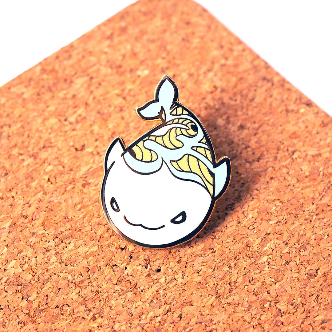 White Whale Enamel Pin Brooches & Lapel Pins Flair Fighter   