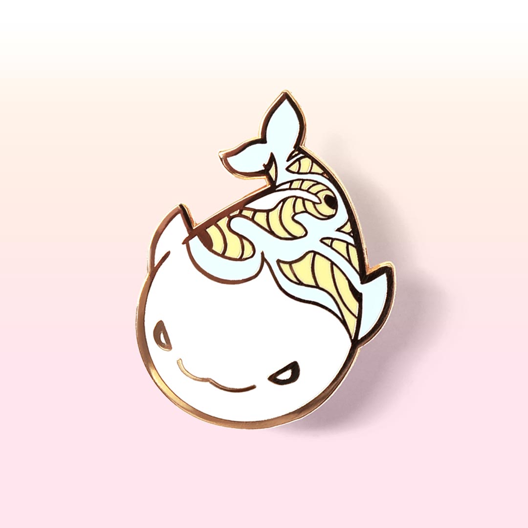 White Whale Enamel Pin Brooches & Lapel Pins Flair Fighter   