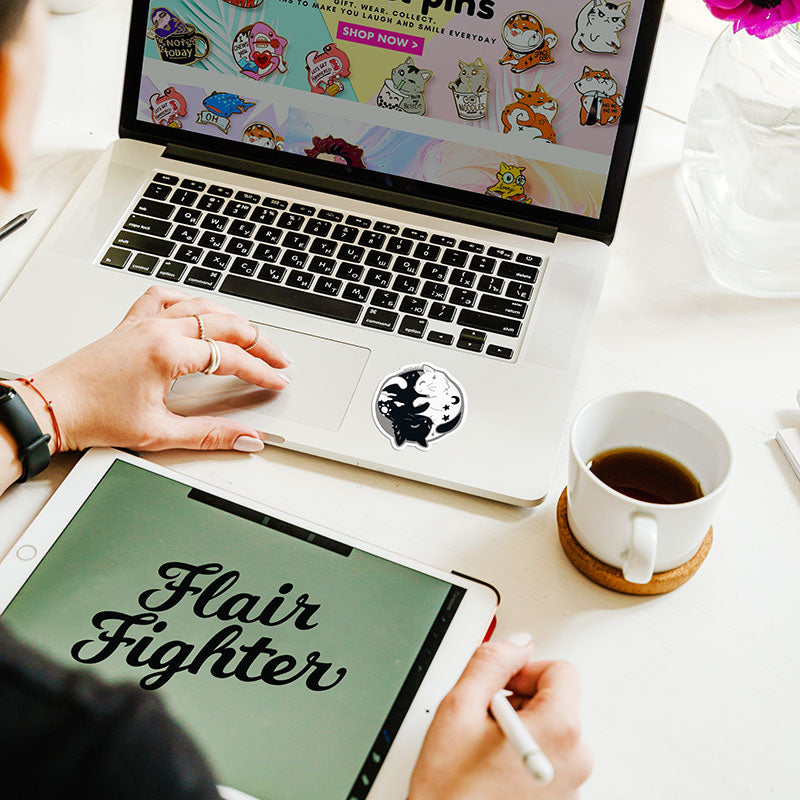 Day & Night Cats Vinyl Sticker Decorative Stickers Flair Fighter   