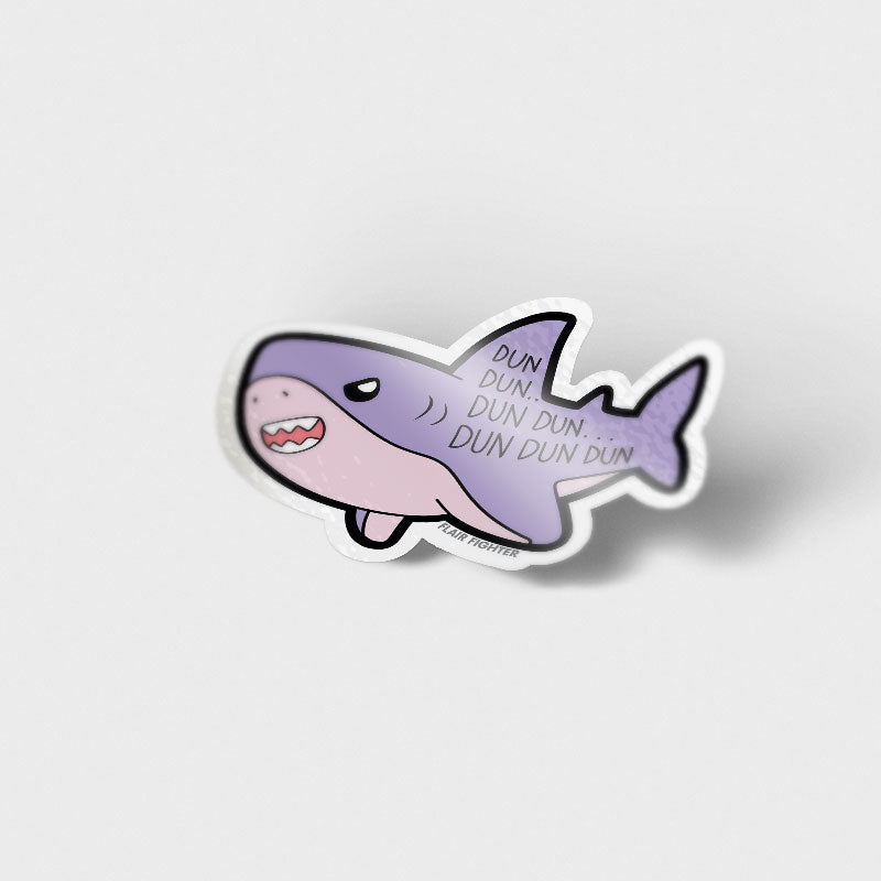 Dun Dun Dun Scary Shark Vinyl Sticker Decorative Stickers Flair Fighter   