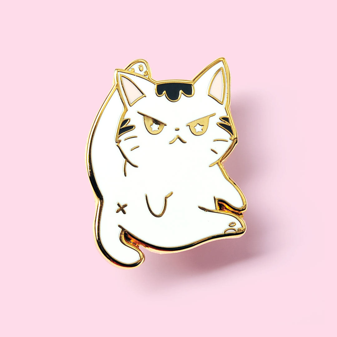 Very Cute Cat Face Anime Style - Cat - Pin