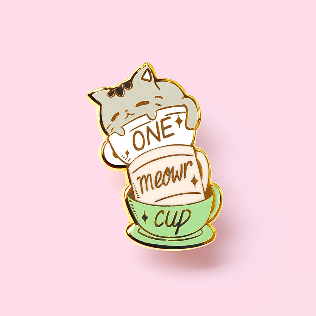 Coffee Cup Cat Enamel Pin Coffee Cup Cat Enamel Pin