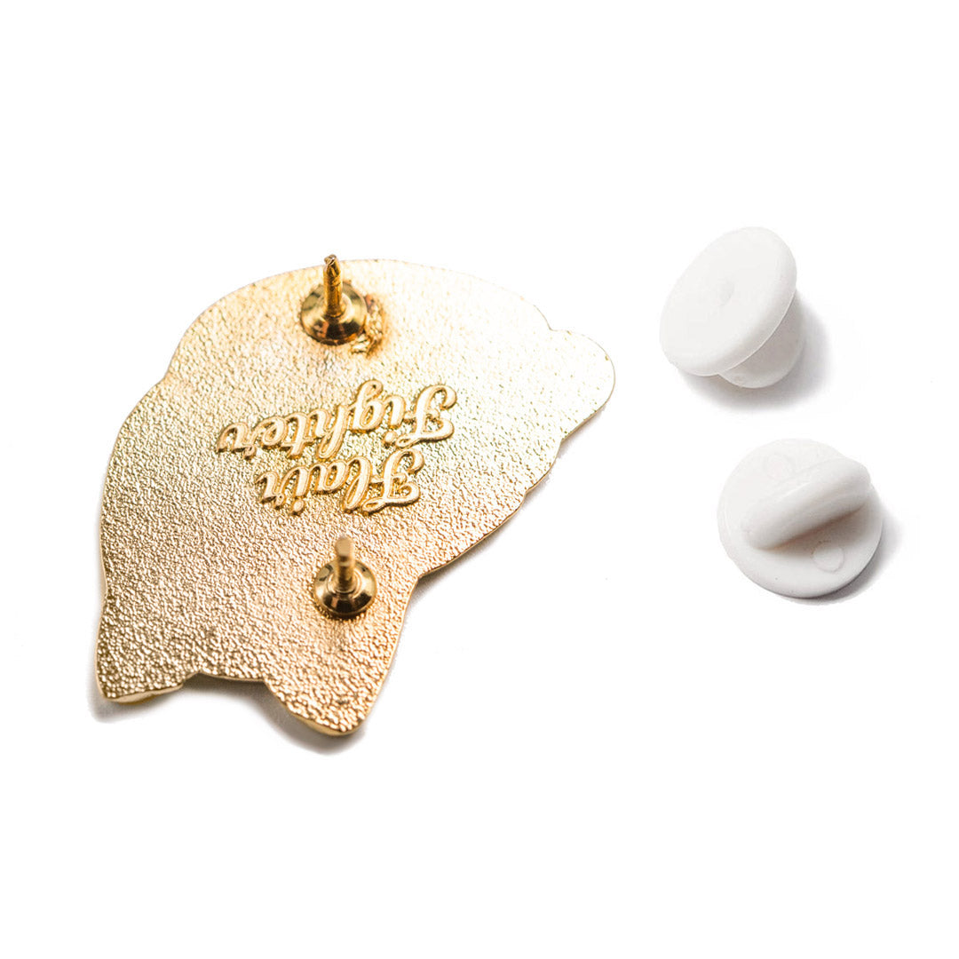 Upside Down Salmon Sushi Cat Enamel Pin Brooches & Lapel Pins Flair Fighter   