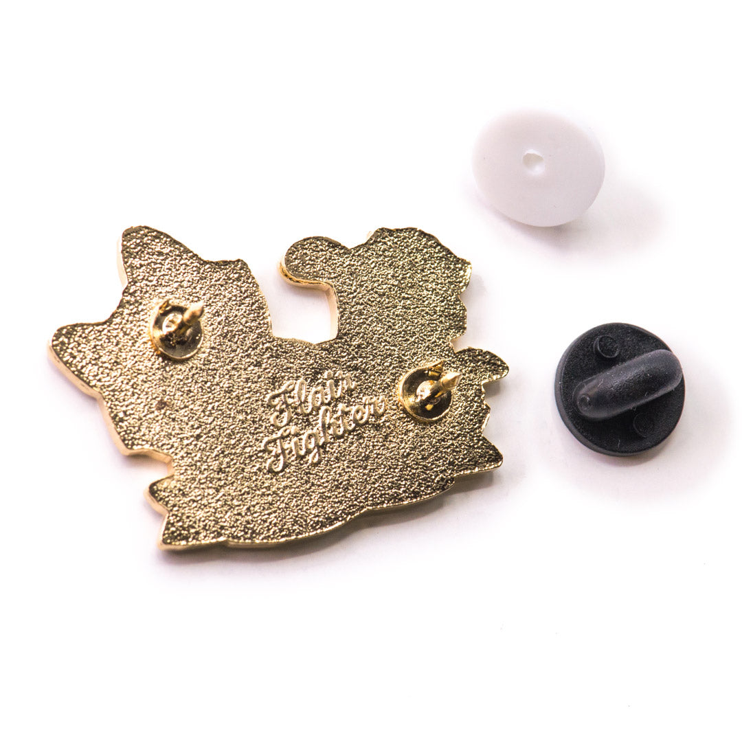 Check Meowt (Tuxedo Cat) Enamel Pin Brooches & Lapel Pins Flair Fighter   