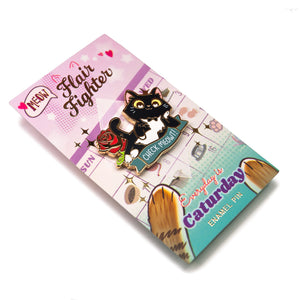 Check Meowt (Tuxedo Cat) Enamel Pin Brooches & Lapel Pins Flair Fighter   