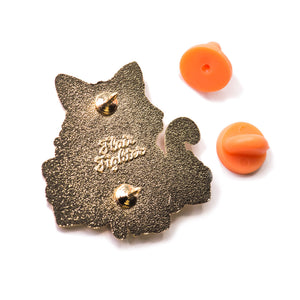 EAT (Calico Cat) Enamel Pin + Keychain + Vinyl Sticker BUNDLE [3 PCS]  Flair Fighter   