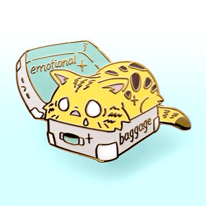 Emotional Baggage (Bengal Cat) Enamel Pin Brooches & Lapel Pins Flair Fighter   