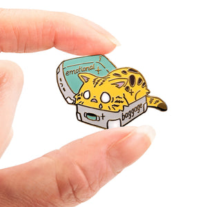 Emotional Baggage (Bengal Cat) Enamel Pin Brooches & Lapel Pins Flair Fighter   