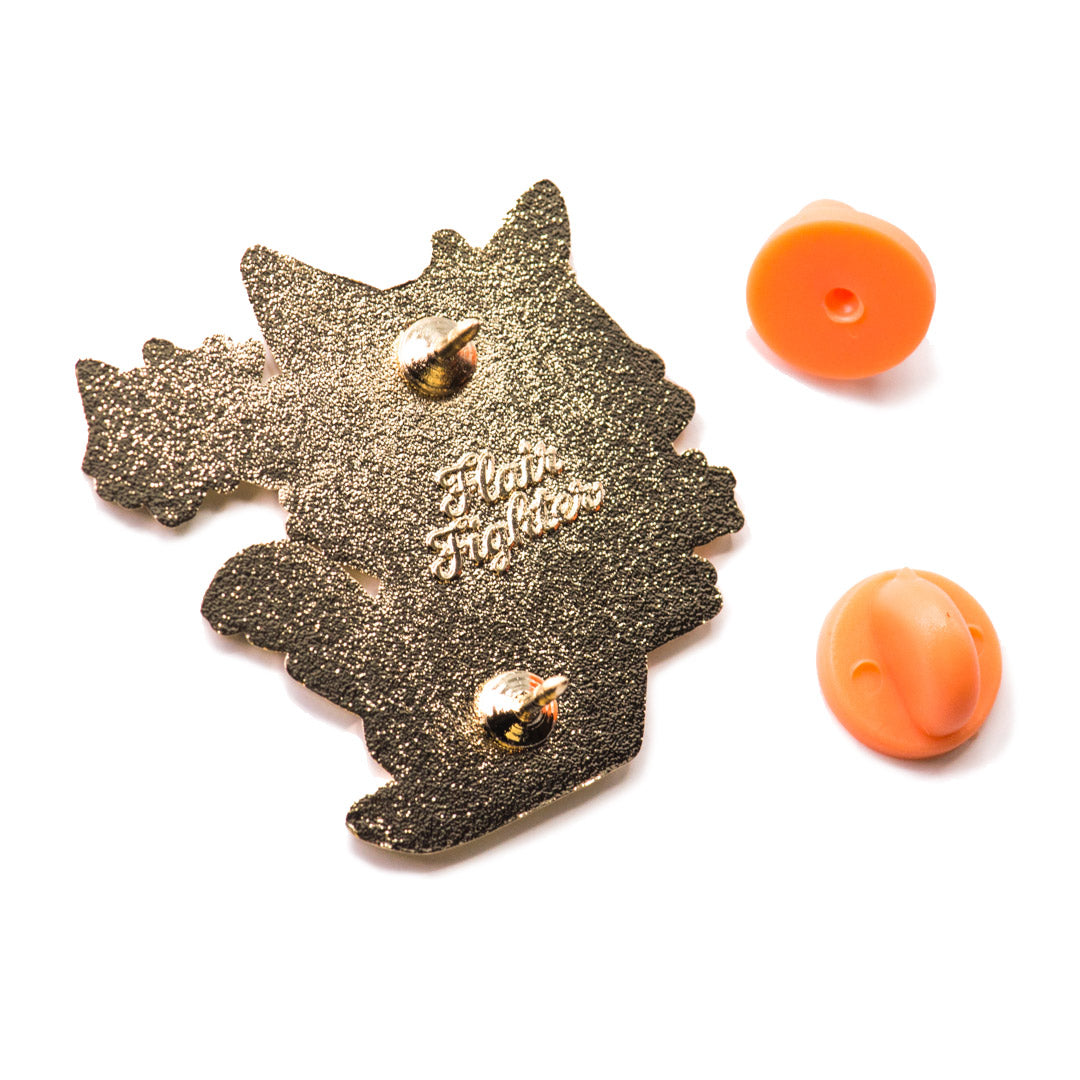 Fluff Off (Turkish Angora Cat) Enamel Pin Brooches & Lapel Pins Flair Fighter   