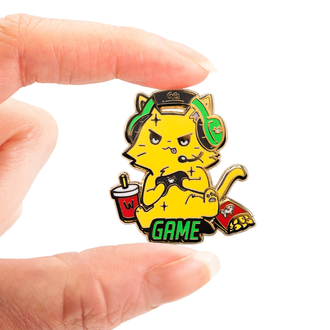 GAME (British Shorthair Cat) Enamel Pin Brooches & Lapel Pins Flair Fighter   