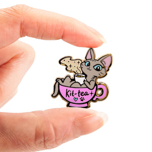 Kit-Tea (Sphynx Cat) Enamel Pin Brooches & Lapel Pins Flair Fighter   
