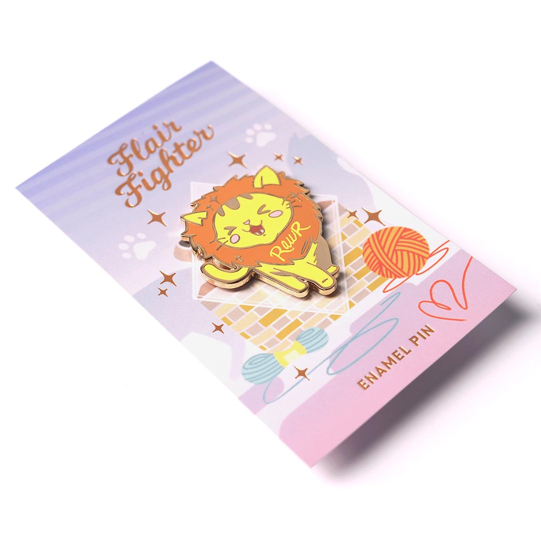 Rawr Lion Cat Enamel Pin Brooches & Lapel Pins Flair Fighter   