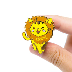 Rawr Lion Cat Enamel Pin Brooches & Lapel Pins Flair Fighter   