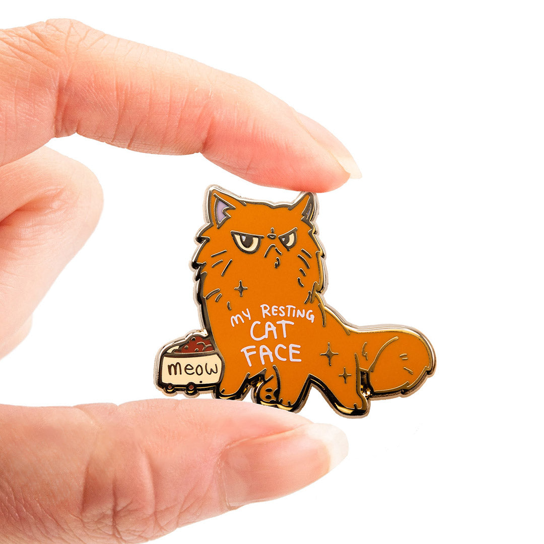 My Resting Cat Face (Persian Cat) Enamel Pin Brooches & Lapel Pins Flair Fighter   