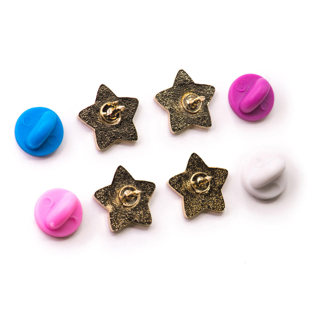 Star Paws Mini Enamel Pins [SET B - Blue, Pink, Purple, White] Brooches & Lapel Pins Flair Fighter   