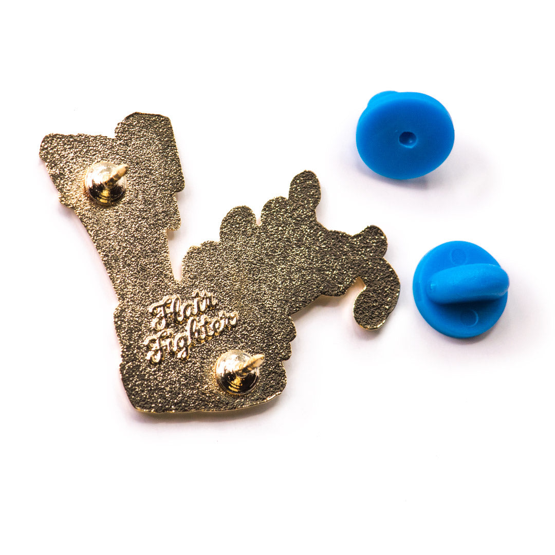 Purr Purr Rub Rub Ver. A Version LEFT LEG (American Shorthair Cat) Enamel Pin Brooches & Lapel Pins Flair Fighter   