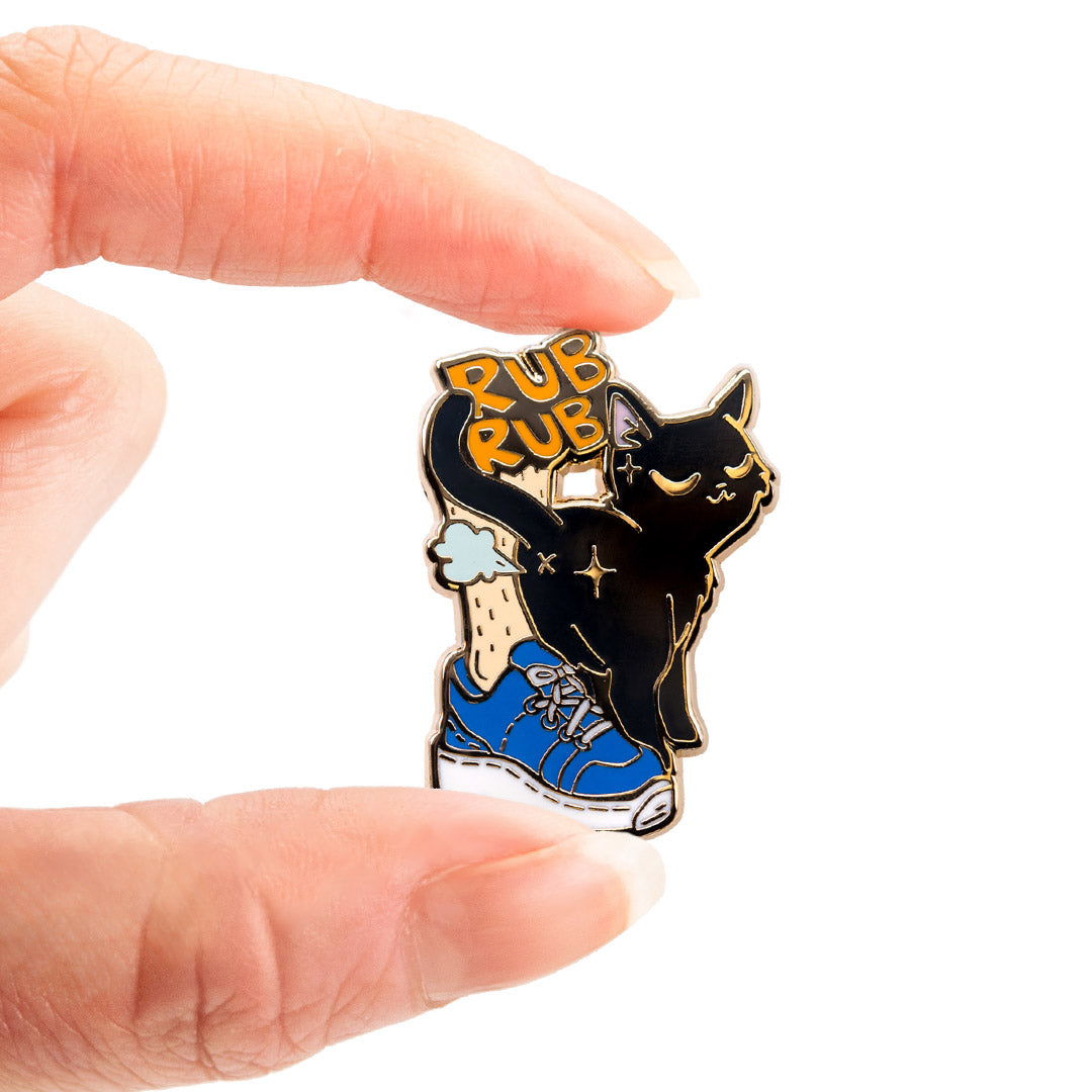 Purr Purr Rub Rub Ver. A Version RIGHT LEG (American Shorthair Cat) Enamel Pin Brooches & Lapel Pins Flair Fighter   