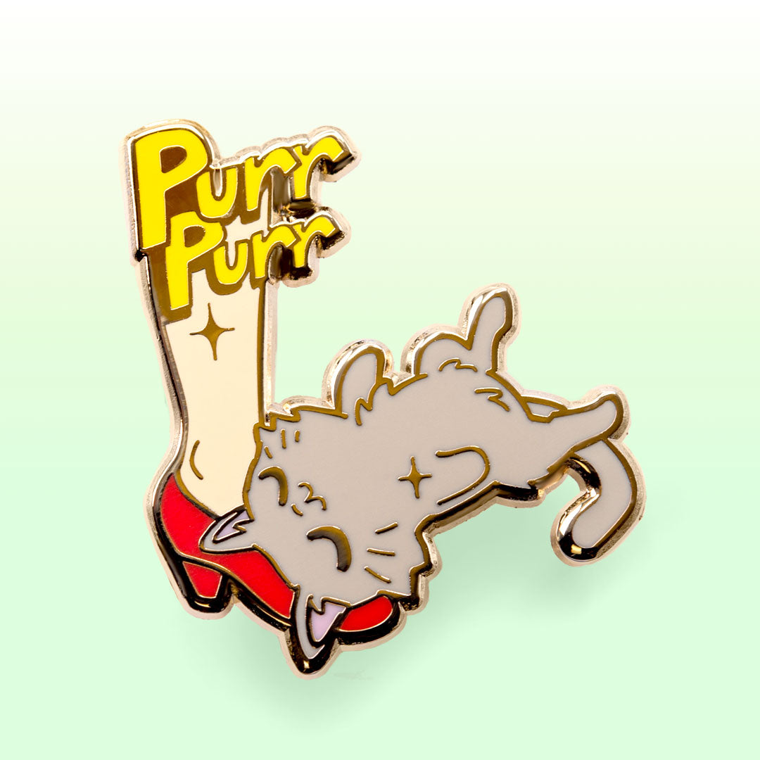 Purr Purr Rub Rub Ver. B Version RIGHT LEG (Russian Blue) Enamel Pin Brooches & Lapel Pins Flair Fighter   