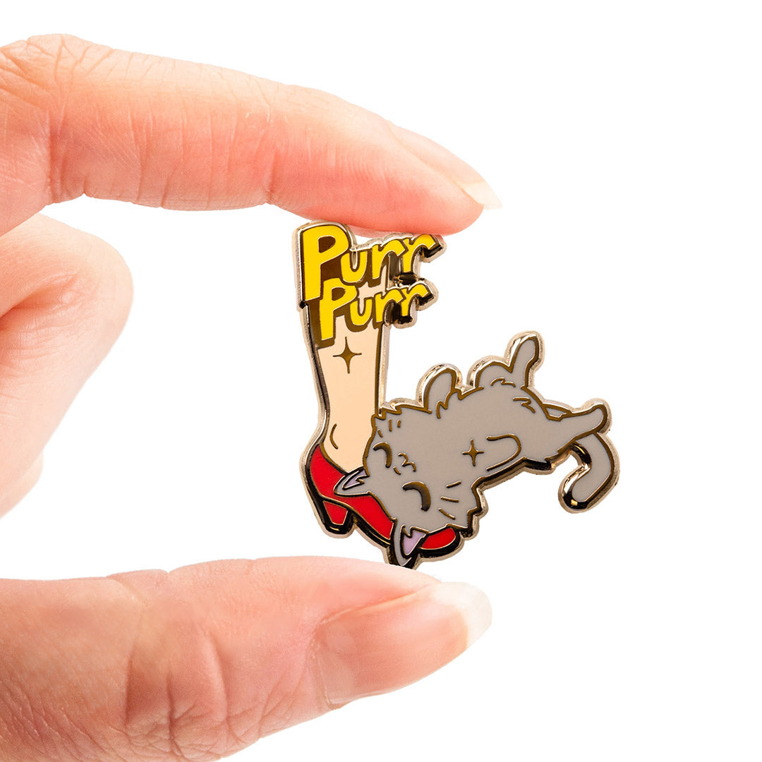 Purr Purr Rub Rub Ver. B Version RIGHT LEG (Russian Blue) Enamel Pin Brooches & Lapel Pins Flair Fighter   