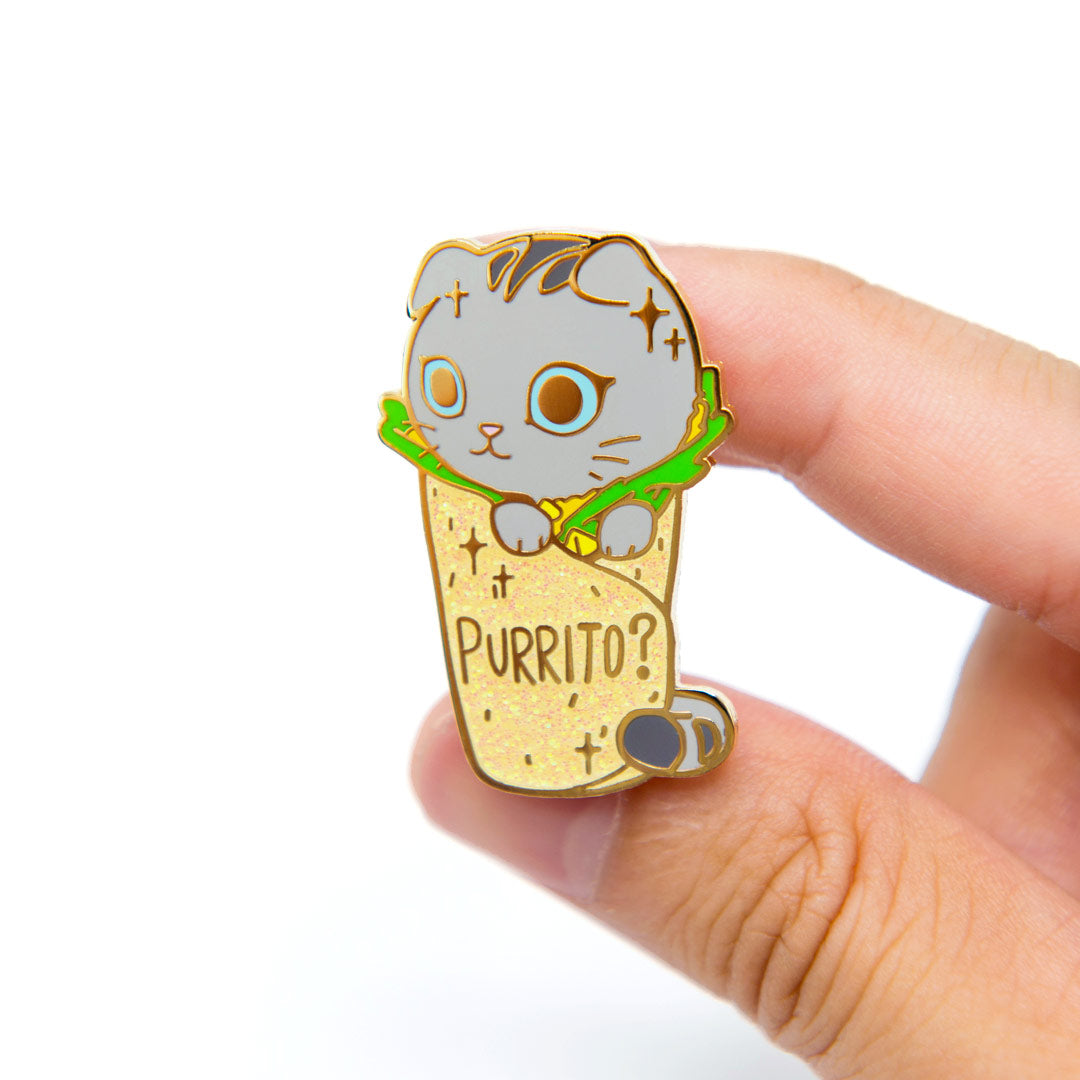 Purrito Cat Burrito Enamel Pin Brooches & Lapel Pins Flair Fighter   
