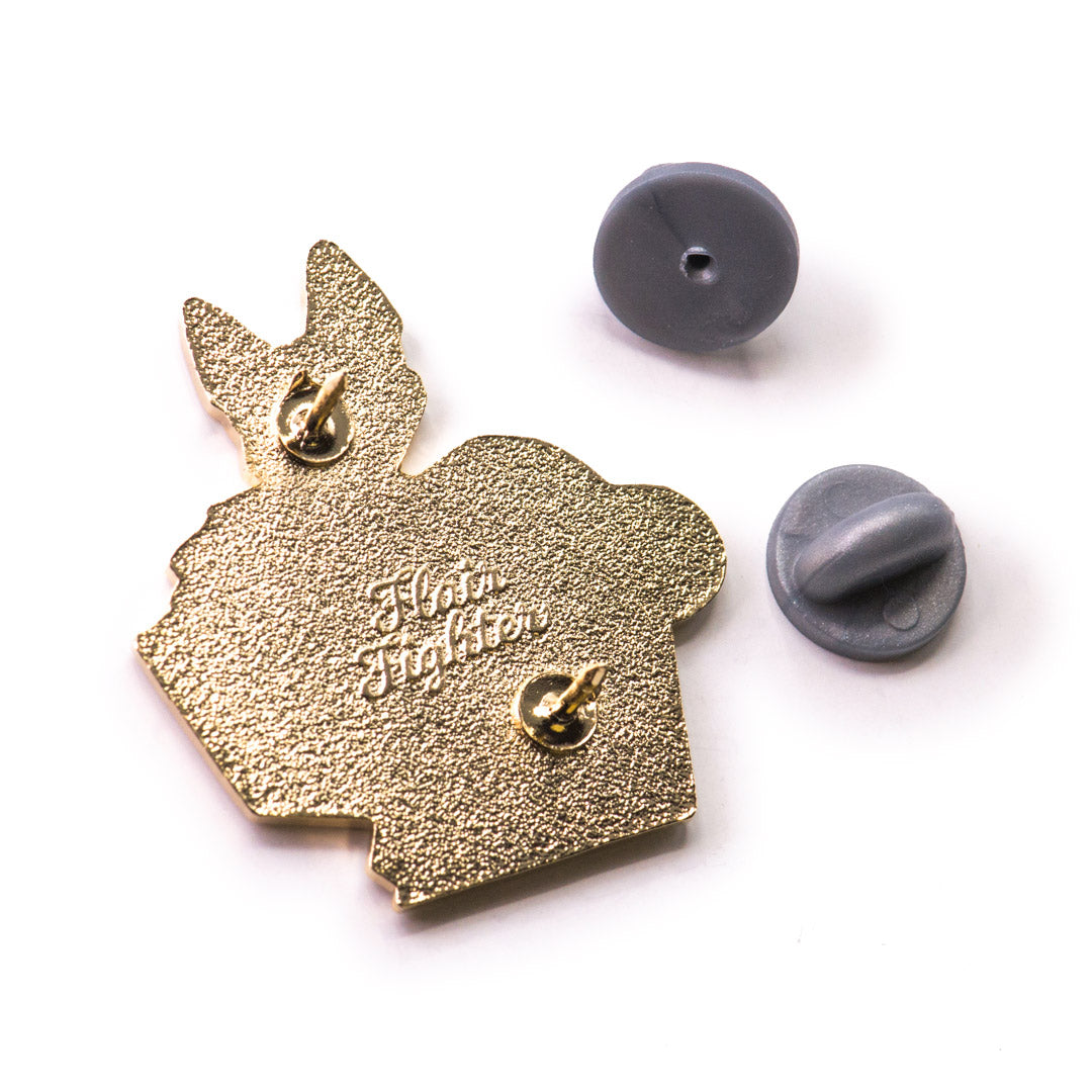 The Book Was Better (Cornish Rex Cat) Enamel Pin Brooches & Lapel Pins Flair Fighter   