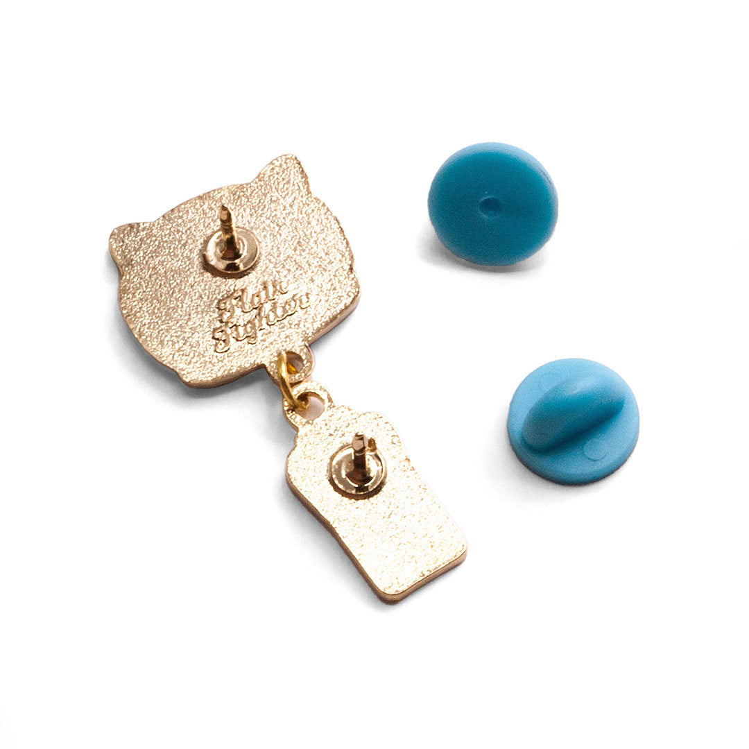 Cat Wind Chime Enamel Pin Brooches & Lapel Pins Flair Fighter   