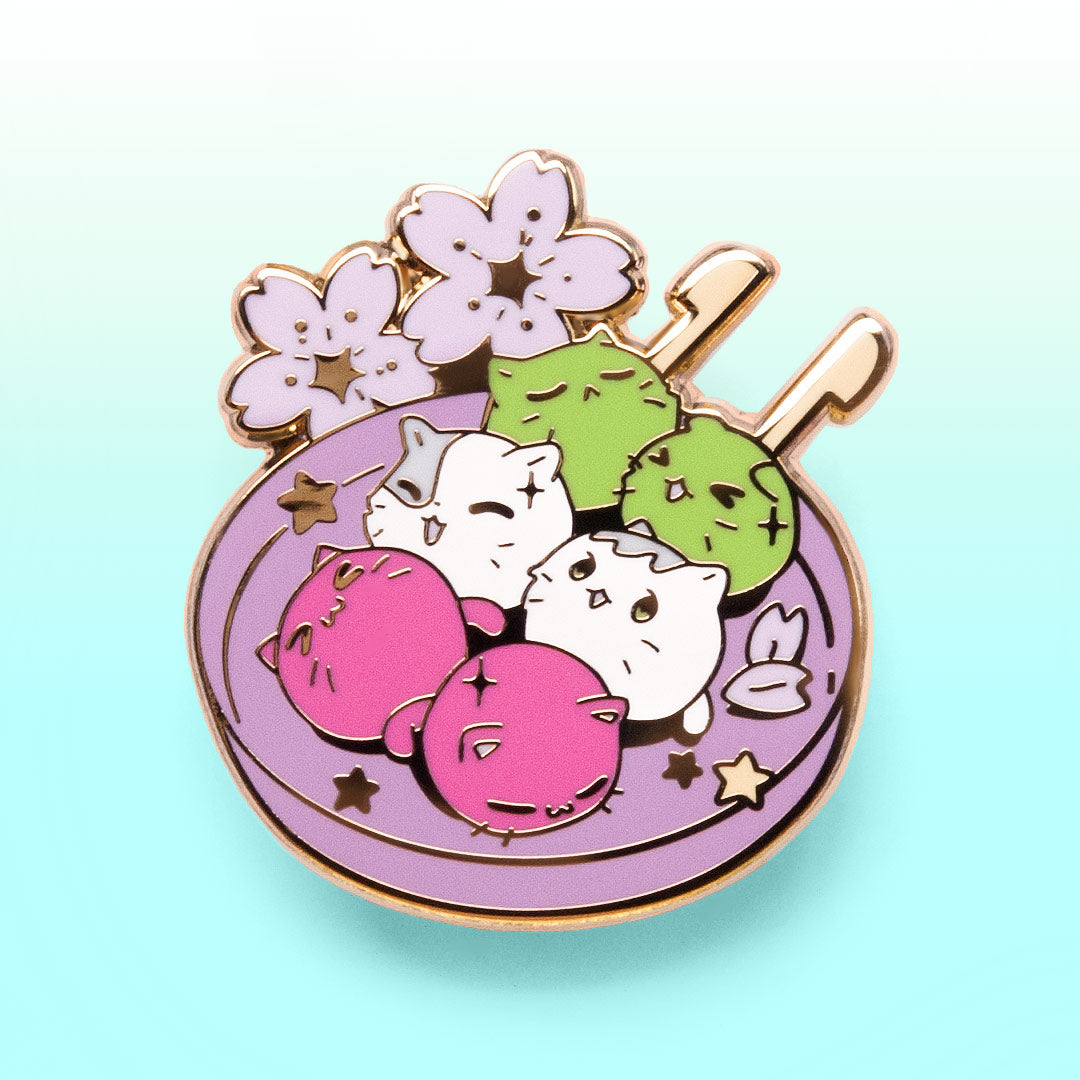 Kitty Dango Enamel Pin Brooches & Lapel Pins Flair Fighter   