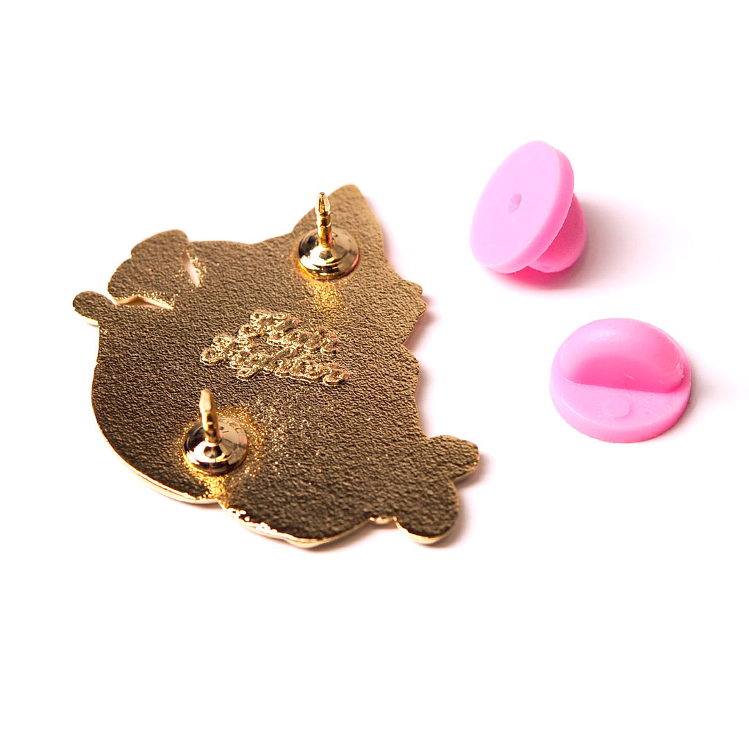 Knitty Calico Cat Enamel Pin Brooches & Lapel Pins Flair Fighter   