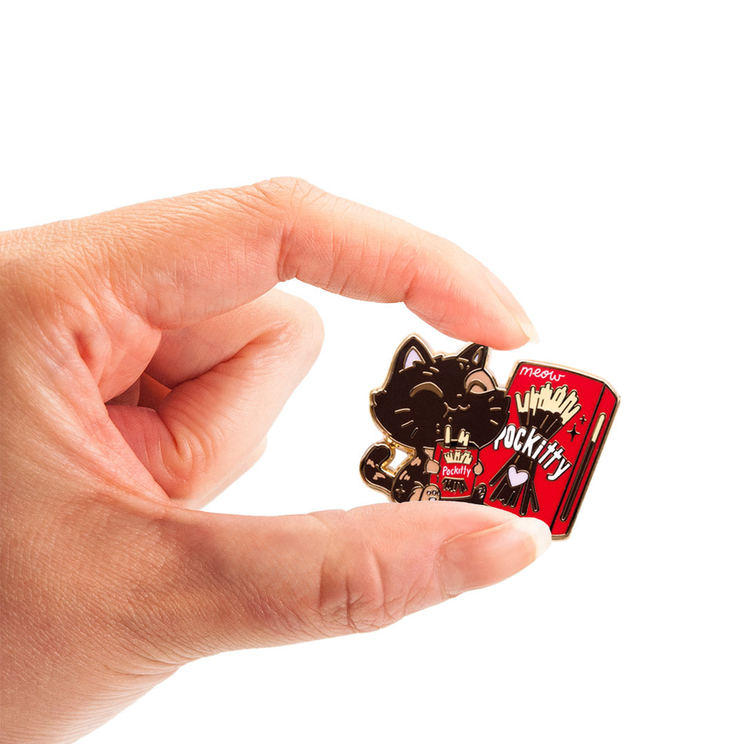 Pockitty Cat Enamel Pin Brooches & Lapel Pins Flair Fighter   