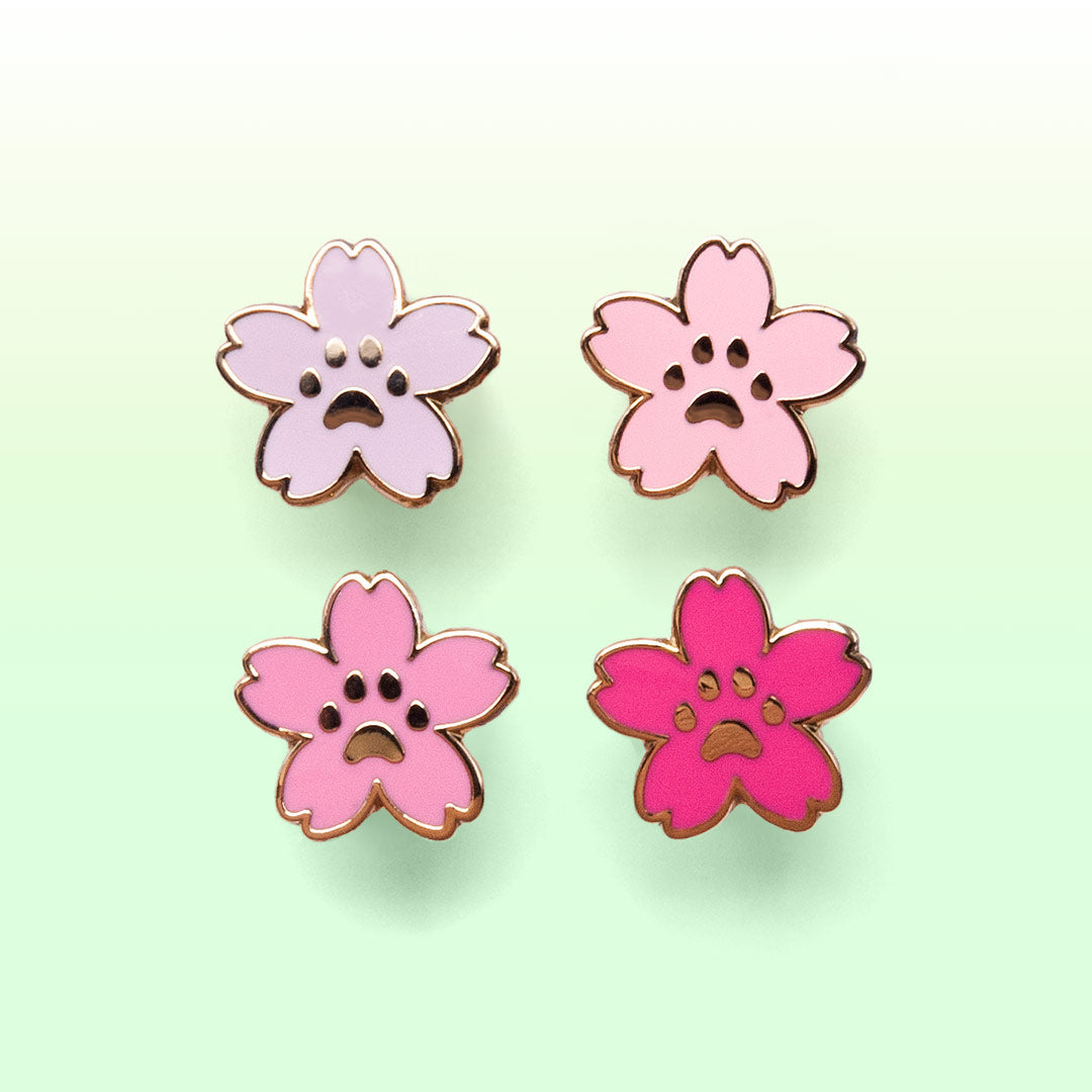 Sakura Paws Mini Enamel Pins Brooches & Lapel Pins Flair Fighter   