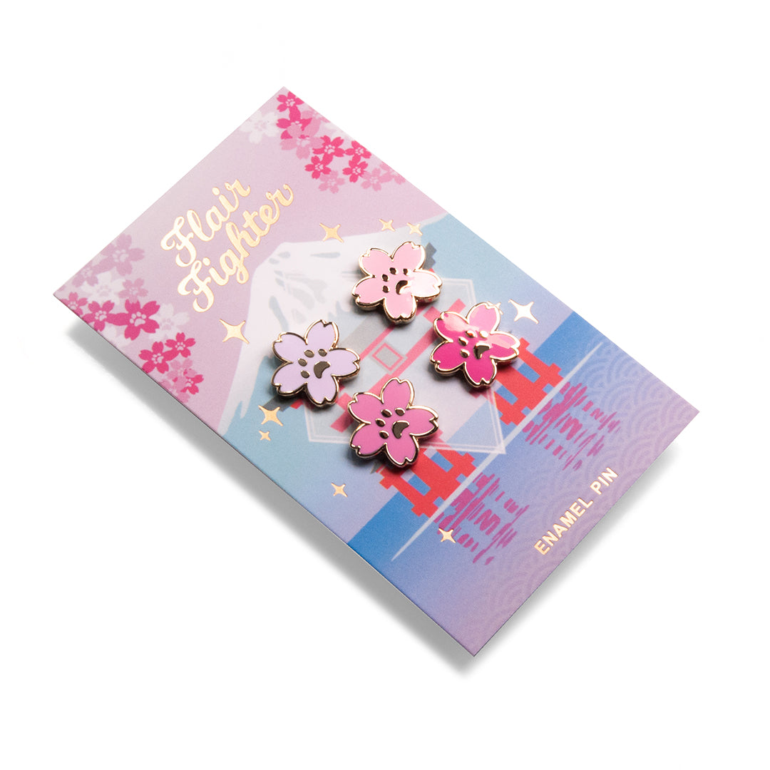 Sakura Paws Mini Enamel Pins Brooches & Lapel Pins Flair Fighter   