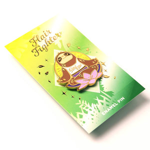 Slow Flow Yoga Meditation Sloth Enamel Pin Brooches & Lapel Pins Flair Fighter   