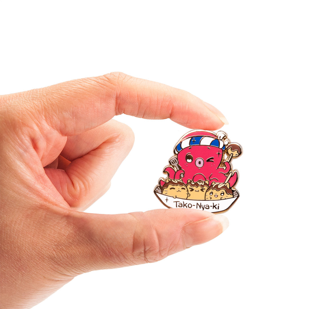 Tako-Nya-Ki Kitties Enamel Pin Brooches & Lapel Pins Flair Fighter   