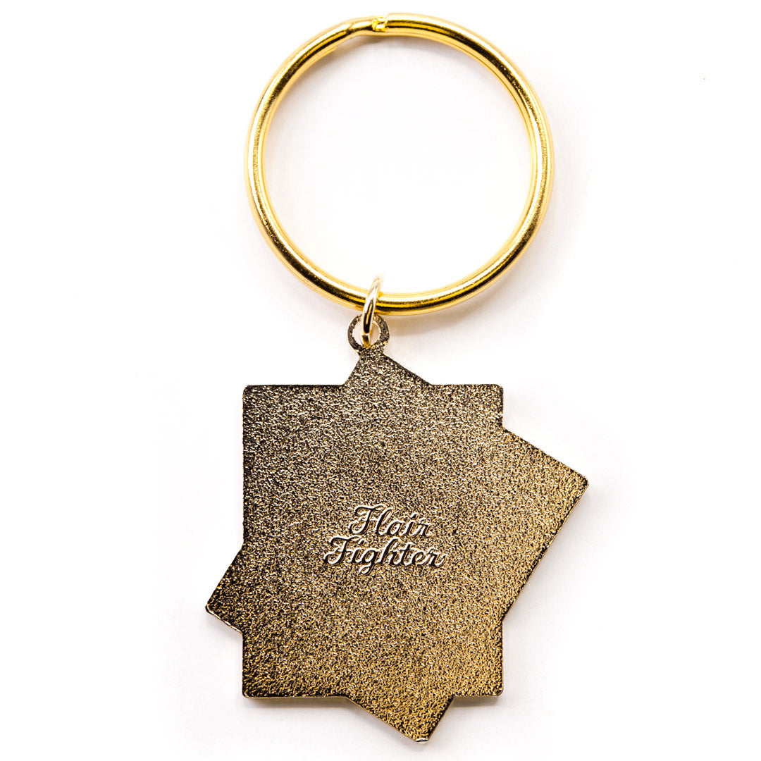 Ask Me About My Cats! (Tonkinese Cat) Keychain  Flair Fighter   