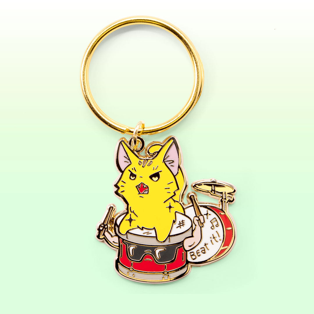 Beat It (Abyssinian Cat) Keychain  Flair Fighter   