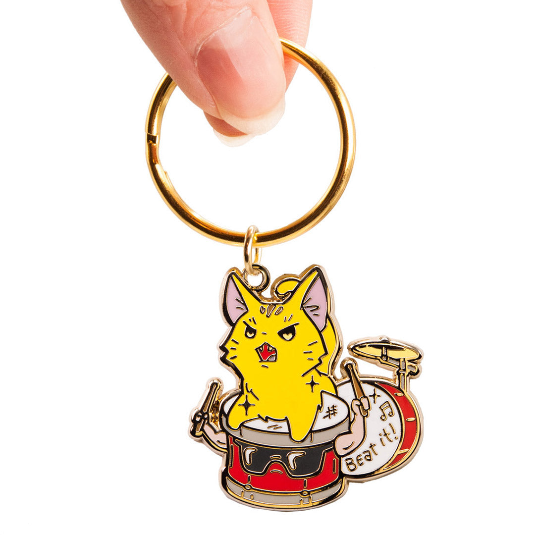 Beat It (Abyssinian Cat) Keychain  Flair Fighter   