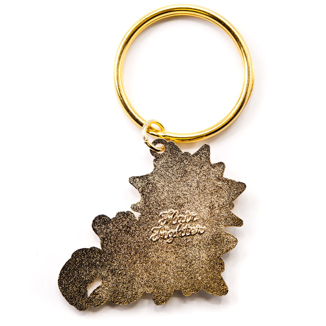 Can't Wake Up (Chantilly-Tiffany Black Cat) Keychain  Flair Fighter   