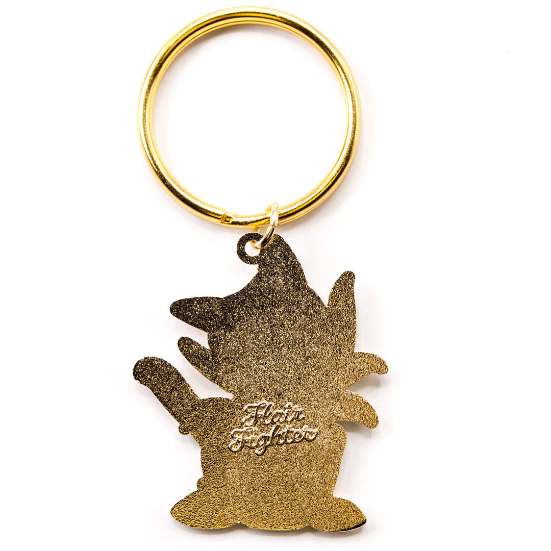 Eat Your Greens (Orange Tabby Cat) Keychain  Flair Fighter   