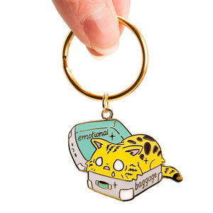 Emotional Baggage (Bengal Cat) Keychain  Flair Fighter   