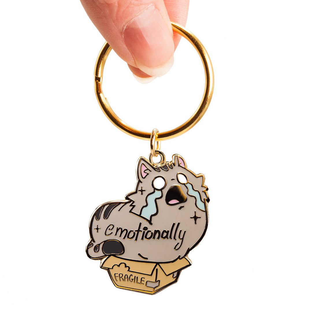 Emotionally Fragile (Maine Coon Cat) Keychain  Flair Fighter   