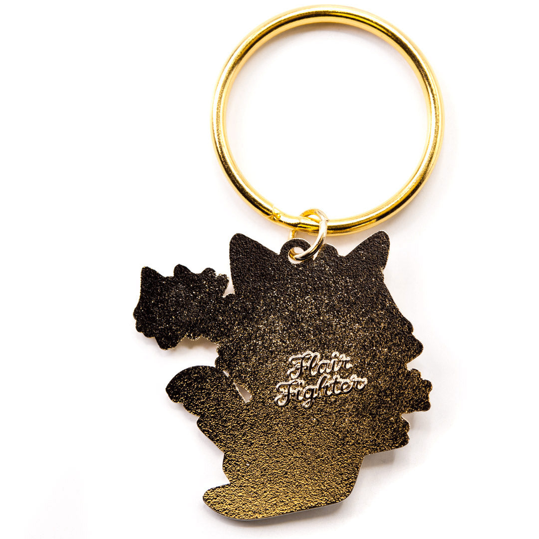 Fluff Off (Turkish Angora Cat) Keychain  Flair Fighter   