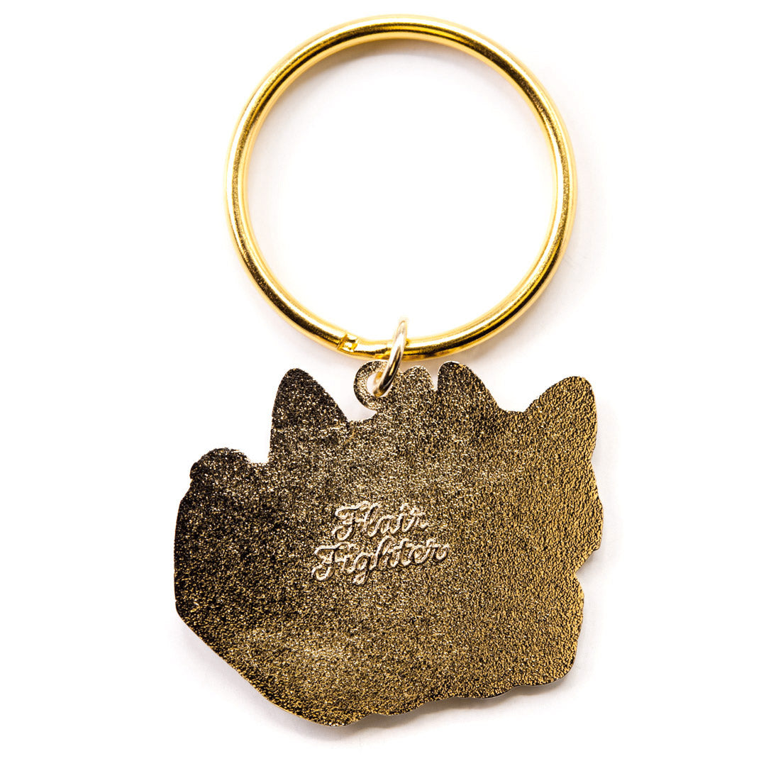 I Heart Snuggles (Manx Cat & American Bobtail Cat) Keychain  Flair Fighter   